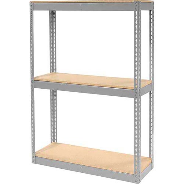 Global Industrial Record Storage Rack Without Boxes 42W x 15'D x 60'H, Gray B2297779 - main